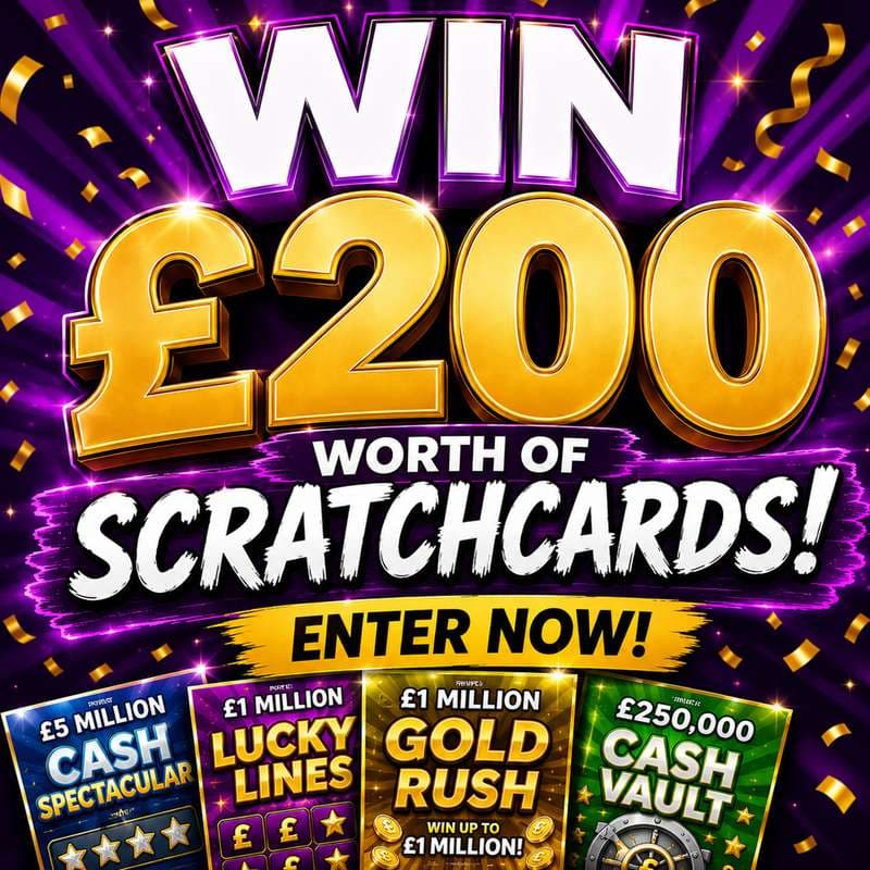 WIN £200 Lottery Scratch Cards