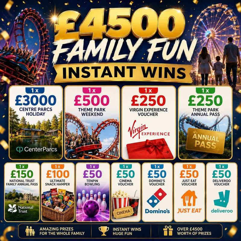 Instant Win £4500 Family Fun